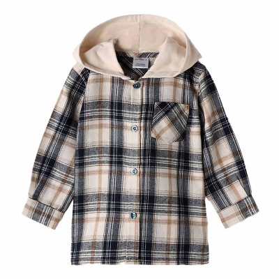 Рубашка фланелевая с капюшоном для мальчика Крошка Я 1